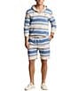 Color:Patina Stripe - Image 3 - Striped Spa Terry 8.5#double; Inseam Shorts