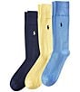 Color:Blue - Image 1 - Super Soft Dress Socks 3-Pack