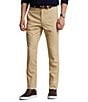 Color:Classic Khaki - Image 1 - Flat-Front Tailored Fit Performance Stretch Twill Pants