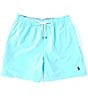 Polo Ralph Lauren Traveler Solid 5.75#double; Inseam Swim Trunks, Color:Hammond Blue - Image 1
