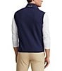 Color:Harvard Wine/Refined Navy - Image 2 - Twill RLX Golf Performance Stretch Mockneck Vest