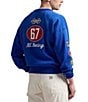 Polo Ralph Lauren Vintage Fit Fleece Racing Patch Graphic Sweatshirt, Color:Heritage Blue - Image 2