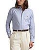 Polo Ralph Lauren Washed Pinpoint Oxford Long-Sleeve Woven Shirt, Color:Blue/White - Image 1