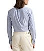 Polo Ralph Lauren Washed Pinpoint Oxford Long-Sleeve Woven Shirt, Color:Blue/White - Image 2
