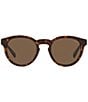 Color:Shiny Havana - Image 2 - Women's Ph4184 49mm Tortoise Oval Sunglasses