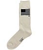 Polo Ralph Lauren Yarn-Dyed American Flag/RL Logo Tall Boot Socks, Color:Cream - Image 1