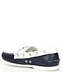 Color:Chic Cream/Navy - Image 3 - Men's Merton Leather Boat Shoes
