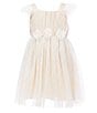 Color:Cream - Image 1 - Little Girls 2-8 Tulle Flutter Sleeve Dress
