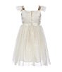 Color:Cream - Image 2 - Little/Big Girls 2-8 Sequin Tulle Dress