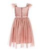 Color:Dusty pink - Image 2 - Little/Big Girls 2-8 Sequin Tulle Dress