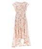 Color:Blush - Image 1 - Big Girls 7-16 Lace High-Low Fit & Flare Dress
