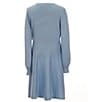 Color:Powder Blue - Image 2 - Big Girls 7-16 Long Sleeve Rhinestone-Embellished Sweater Dress