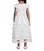 Color:White - Image 2 - Big Girls 7-16 Point de Venise Lace-Trimmed Communion Dress