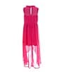 Color:Hot Pink - Image 2 - Big Girls 7-16 Sleeveless Ruffled Walk-Through Dress