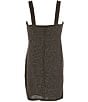 Color:Black/Silver - Image 2 - Big Girls 7-16 Sleeveless Metallic Knit Ruched Dress