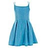 Color:Aqua Marine - Image 1 - Big Girls 7-16 Sleeveless Strappy Fit-And-Flare Dress
