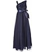 Color:Midnight - Image 1 - Big Girls 7-16 Soutache Pleated Ball Gown