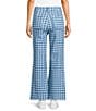 Poppy & Pine Houndstooth Print Flared Denim Pants - Image 2