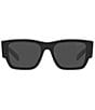 Color:Black - Image 2 - Men's 54mm Rectangle Sunglasses