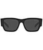 Prada Men's 54mm Rectangle Sunglasses, Color:Black - Image 2