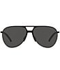 Color:Matte Black - Image 2 - Men's 59mm Pilot Sunglasses