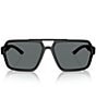 Prada Men's Linea Rossa PS 59mm Polarized Pilot Sunglasses, Color:Black - Image 2