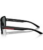 Prada Men's Linea Rossa PS 59mm Polarized Pilot Sunglasses, Color:Black - Image 3