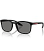 Prada Men's Linea Rossa PS A08S 56mm Polarized Rectangle Sunglasses - Image 1