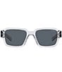 Color:Transparent Grey - Image 2 - Men's PR 02ZS 52mm Square Sunglasses