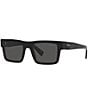 Color:Black - Image 1 - Men's PR 19WS 52mm Rectangle Sunglasses