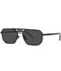 Color:Black - Image 1 - Men's PR 58YS 57mm Rectangle Sunglasses