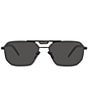 Color:Black - Image 2 - Men's PR 58YS 57mm Rectangle Sunglasses