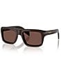 Prada Men's PR D11SF 56mm Rectangle Sunglasses - Image 1