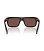 Prada Men's PR D11SF 56mm Rectangle Sunglasses - Image 3