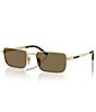 Prada Men's PR D54S 55mm Rectangle Sunglasses - Image 1