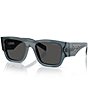 Prada Men's PR10ZSF 55mm Transparent Square Sunglasses, Color:Transparent Ocean - Image 1