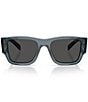 Prada Men's PR10ZSF 55mm Transparent Square Sunglasses, Color:Transparent Ocean - Image 2
