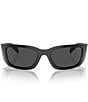 Color:Black - Image 2 - Men's PRA19S 60mm Wrap Sunglasses