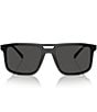 Color:Black - Image 2 - Men's PRA22S 58mm Rectangle Sunglasses