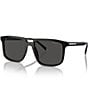 Color:Black/Dark Grey - Image 1 - Men's PRA22S 58mm Rectangle Sunglasses