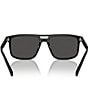 Color:Black/Dark Grey - Image 4 - Men's PRA22S 58mm Rectangle Sunglasses