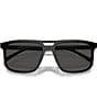 Color:Black/Dark Grey - Image 5 - Men's PRA22S 58mm Rectangle Sunglasses