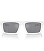Color:Matte White/Black Rubber - Image 2 - Men's PS 02ZS 58mm Rectangle Sunglasses