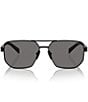 Color:Matte Black - Image 2 - Men's PS 51ZS 59mm Polarized Aviator Sunglasses