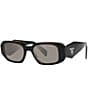 Color:Black/Grey - Image 1 - Unisex PR 17WS 49mm Rectangle Sunglasses