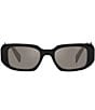 Color:Black/Grey - Image 2 - Unisex PR 17WS 49mm Rectangle Sunglasses