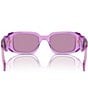 Color:Transparent Amethyst - Image 4 - Unisex PR 17WS 49mm Transparent Rectangle Sunglasses