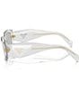 Color:Transparent Grey - Image 3 - Unisex PR 17WS 49mm Transparent Rectangle Sunglasses