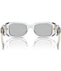 Color:Transparent Grey - Image 4 - Unisex PR 17WS 49mm Transparent Rectangle Sunglasses