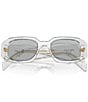 Color:Transparent Grey - Image 5 - Unisex PR 17WS 49mm Transparent Rectangle Sunglasses